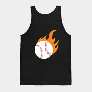 Softball On Fire Baseball Fans Softball Jargon Home Run Tank Top